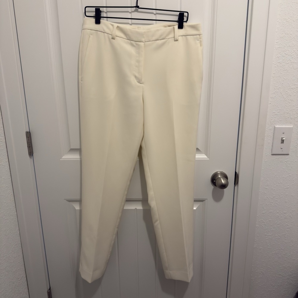 Donna Karan Women's Lined Cream Dress Pants Size 10